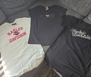 Harley-Davidson Black and White Short Sleeve Tees